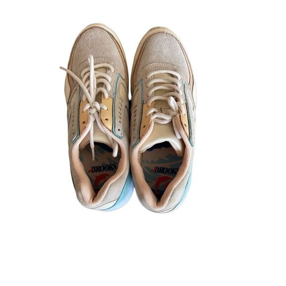 Brooks Mens Pink Dolphin Regent Cream Wave Lace Up Athletic Sneakers Size 7 main image 8